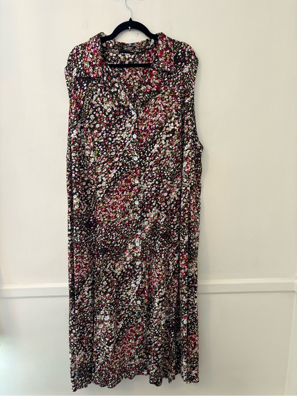 JBS Plus Sz Women’s Floral Button Front Sleeveless Maxi Dress Sz 26